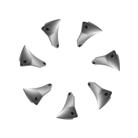 Grid Wheels Fits GD01 Series 18 x 9 Size Rims Carbon Fiber Plastic Set Of 7 Equips One Wheel With Screws 1189CAINL